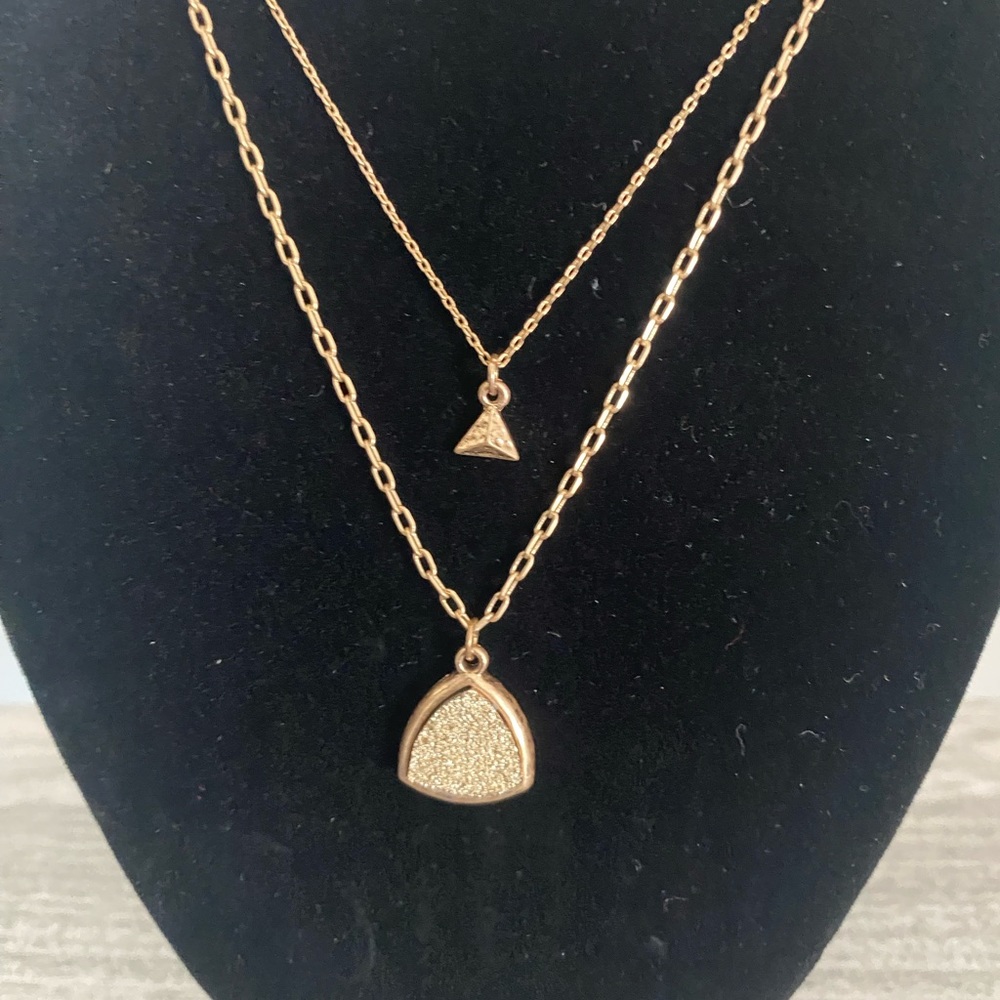 Gold Triangle Necklace - Picture 3 of 3